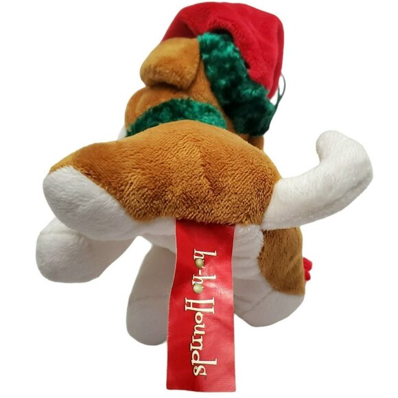 St Bernard Dog Plush Christmas Ornament Puppy Stocking Stuffer Gift HoHo Hounds - Picture 7 of 9